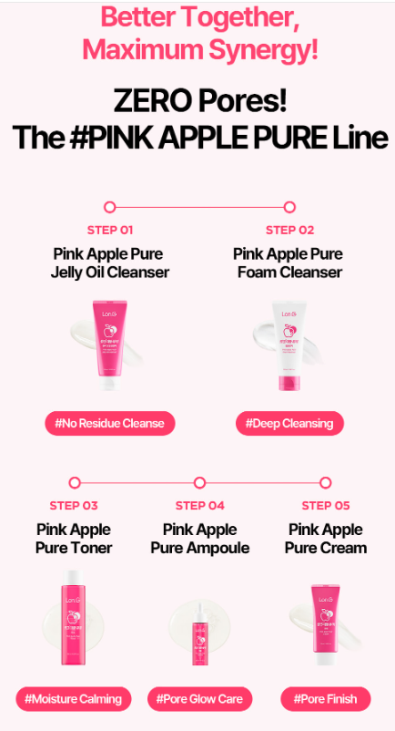 LON.G Pink Apple Pure Foam Cleanser