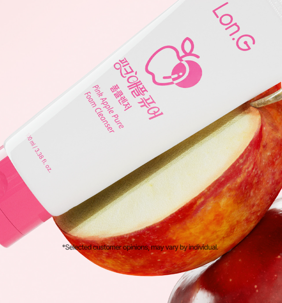 LON.G Pink Apple Pure Foam Cleanser