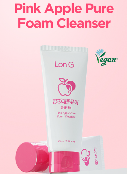 LON.G Pink Apple Pure Foam Cleanser