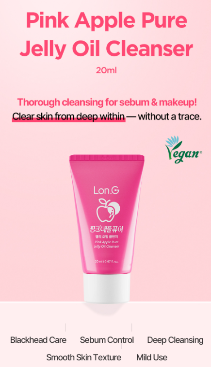 LON.G Pink Apple Pure 5-Step Skincare Travel Set