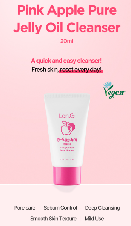 LON.G Pink Apple Pure 5-Step Skincare Travel Set