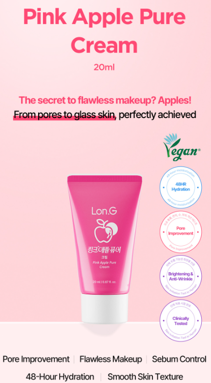 LON.G Pink Apple Pure 5-Step Skincare Travel Set